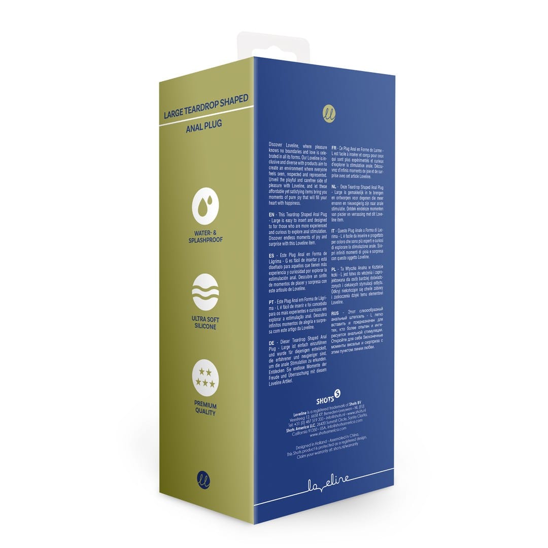 PLUG ANAL FORMA DE LÁGRIMA LARGE BALTIC BLUE LOVELINE - Image 3