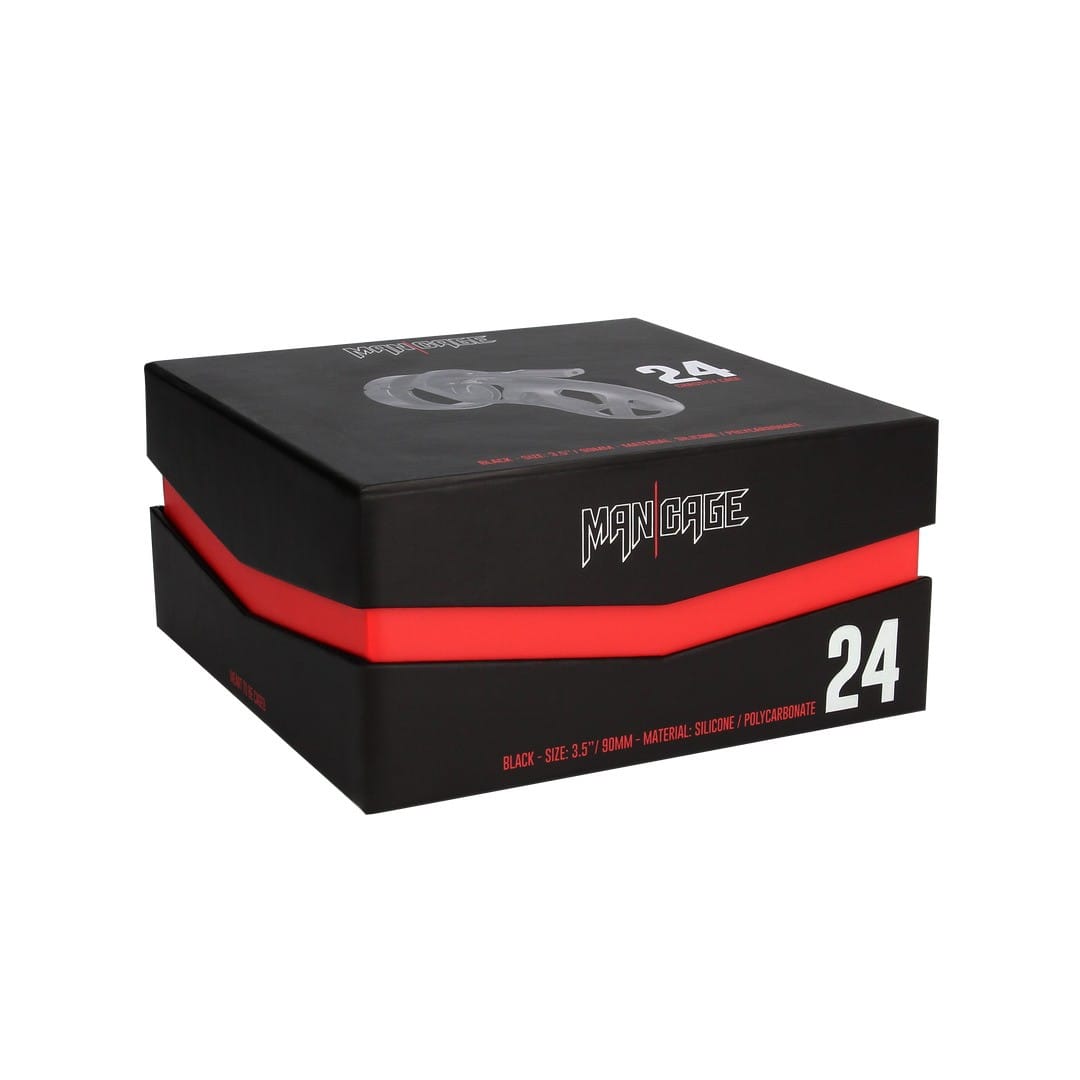 JAULA MODEL 24 CHASTITY 3.5 /9 CM PRETO MANCAGE - Image 2