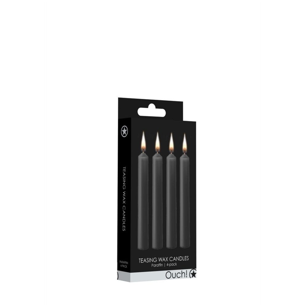 CONJUNTO DE 4 VELAS PRETAS TEASING WAX CANDLES OUCH! - Image 2